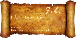 Für Leontina névjegykártya